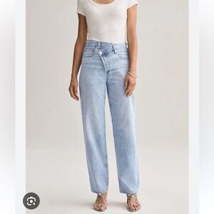 ボトムスその他 AGOLDE Blue jeans with a faded effect in blended regenerated Agolde | Jeans | Agolde Womens Blue Jeans With A Faded